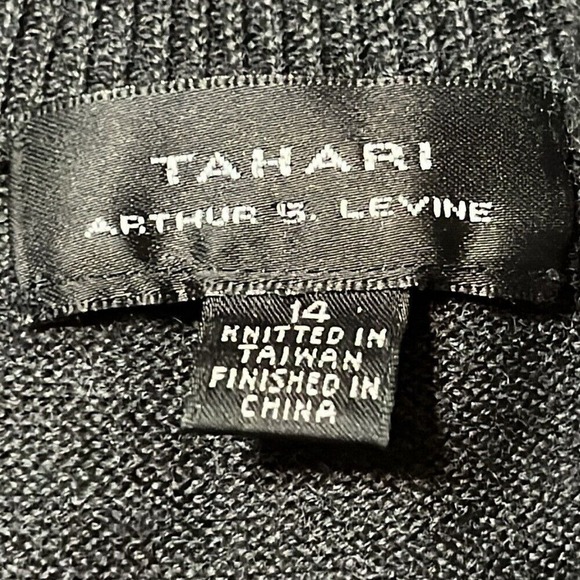 Tahari Vintage Short‎ Sleeve Turtleneck Sweater Colorblock  Womens Size 14 - Picture 3 of 10